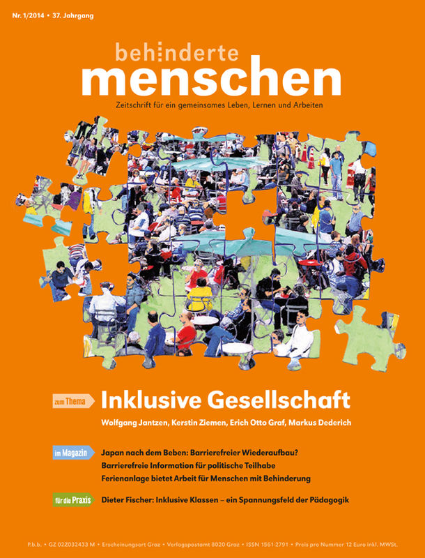 Cover of the book 'Behinderte Menschen - Zeitschrift für gemeinsames Leben, Lernen und Arbeiten, Volume 1/2014'