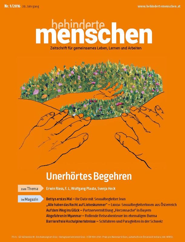 Bucheinband von 'Behinderte Menschen - Zeitschrift für gemeinsames Leben, Lernen und Arbeiten, Band 1/2016'