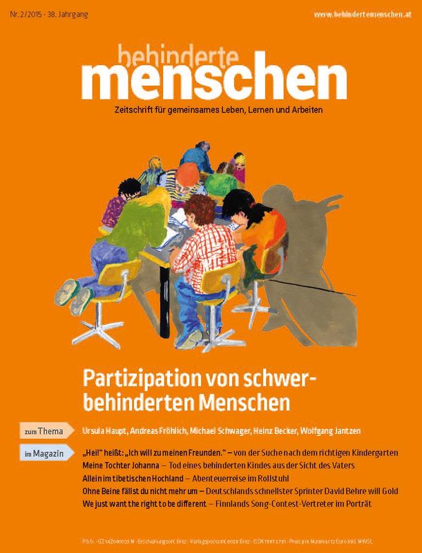 Bucheinband von 'Behinderte Menschen - Zeitschrift für gemeinsames Leben, Lernen und Arbeiten, Band 2/2015'