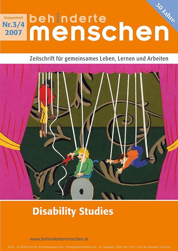 Bucheinband von 'Behinderte Menschen - Zeitschrift für gemeinsames Leben, Lernen und Arbeiten, Band 3+4/2007'