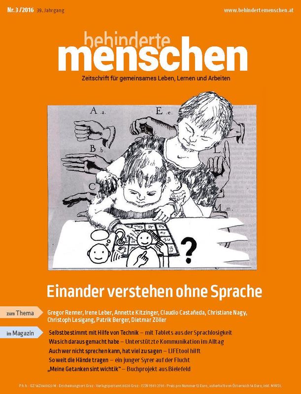 Bucheinband von 'Behinderte Menschen - Zeitschrift für gemeinsames Leben, Lernen und Arbeiten, Band 3/2016'