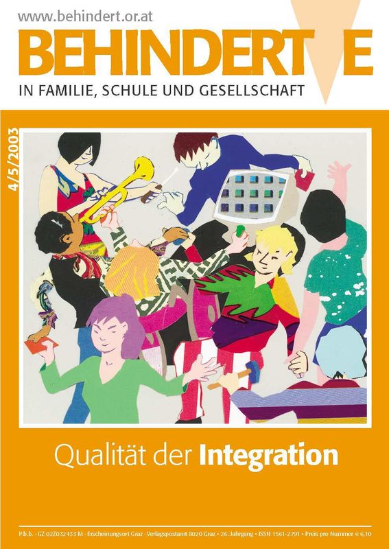 Cover of the book 'Behinderte in Familie, Schule und Gesellschaft, Volume 4+5/2003'