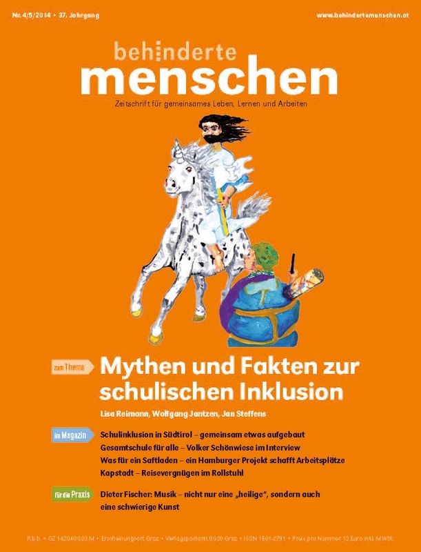 Bucheinband von 'Behinderte Menschen - Zeitschrift für gemeinsames Leben, Lernen und Arbeiten, Band 4+5/2014'