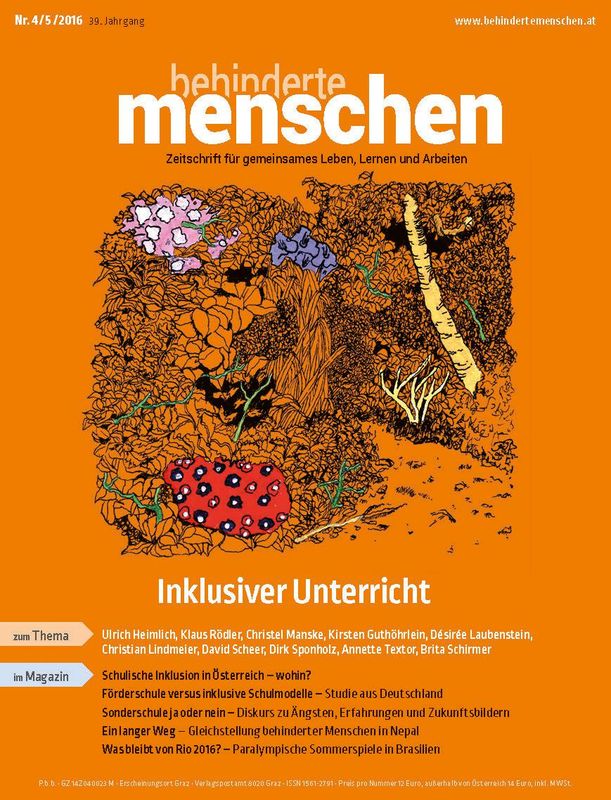 Cover of the book 'Behinderte Menschen - Zeitschrift für gemeinsames Leben, Lernen und Arbeiten, Volume 4/5/2016'