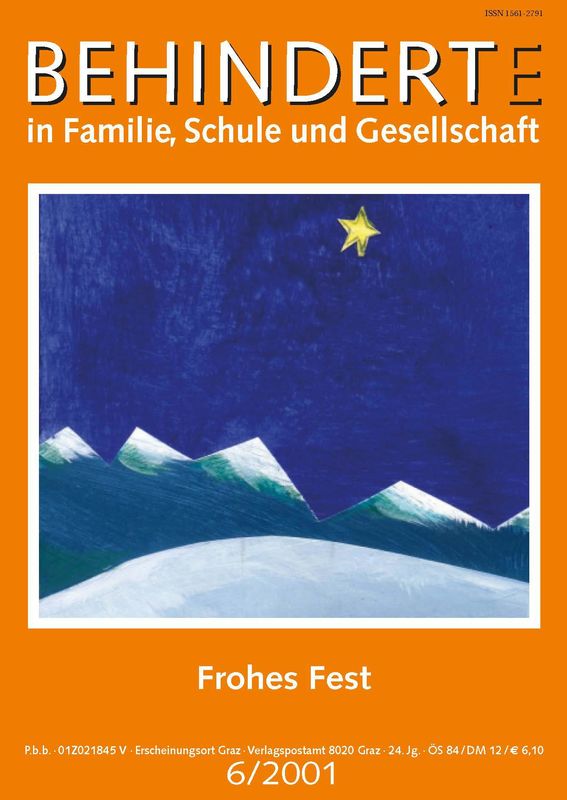 Cover of the book 'Behinderte in Familie, Schule und Gesellschaft, Volume 6/2001'