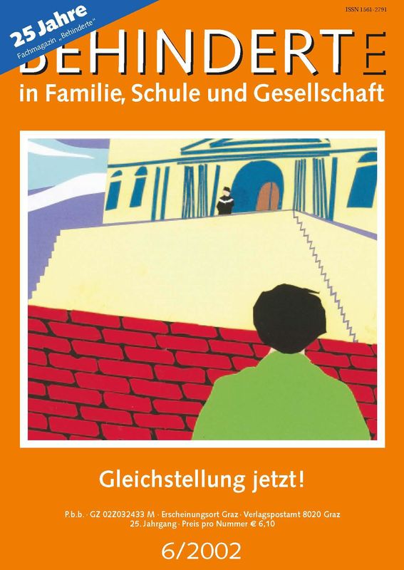 Cover of the book 'Behinderte in Familie, Schule und Gesellschaft, Volume 6/2002'