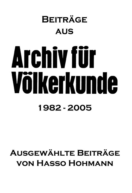 Cover of the book 'Beiträge aus Archiv für Völkerkunde'