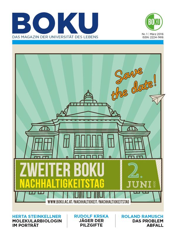 Cover of the book 'BOKU - Das Magazin der Universität des Lebens, Volume 1/2016'