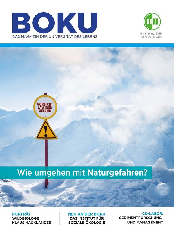 Cover of the book 'BOKU - Das Magazin der Universität des Lebens, Volume 1/2018'