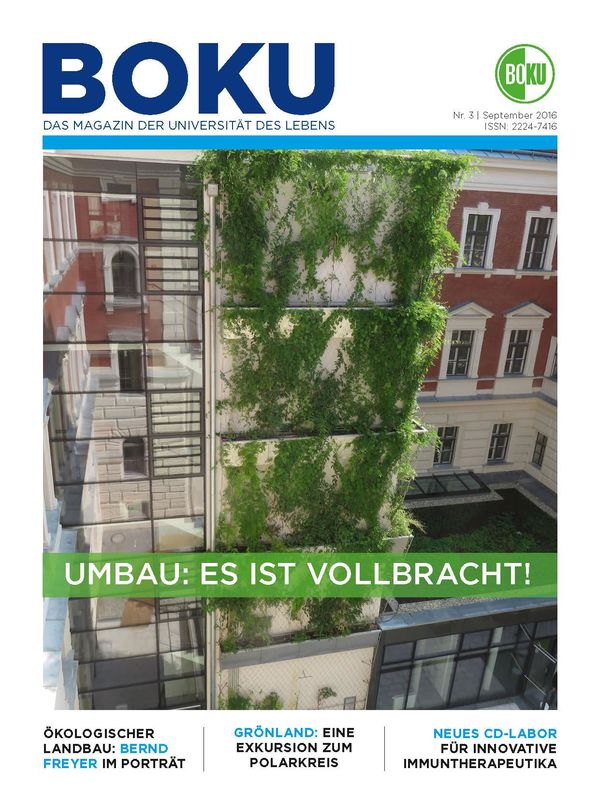 Cover of the book 'BOKU - Das Magazin der Universität des Lebens, Volume 3/2016'