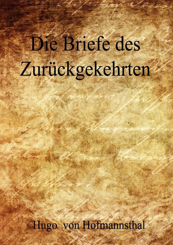 Cover of the book 'Die Briefe des Zurückgekehrten'