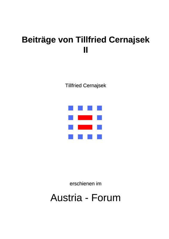 Cover of the book 'Beiträge von Tillfried Cernajsek II'