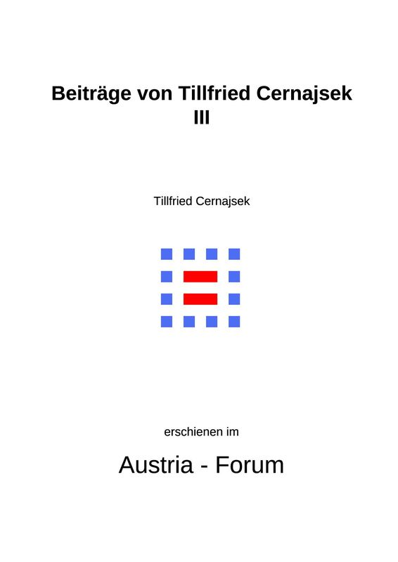 Bucheinband von 'Beiträge von Tillfried Cernajsek III'