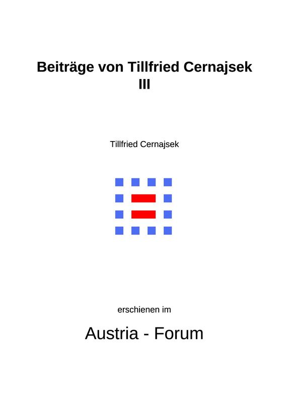 Cover of the book 'Beiträge von Tillfried Cernajsek III'