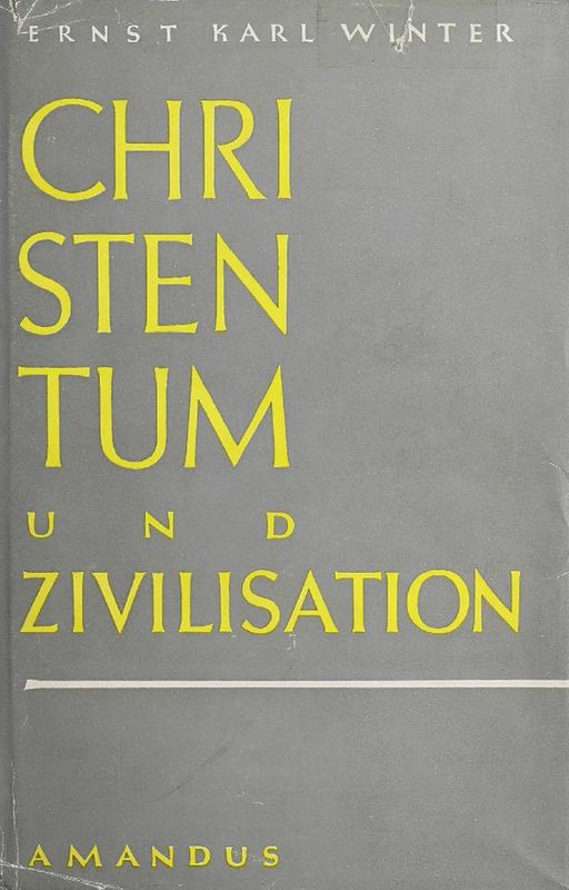 Bucheinband von 'Christentum und Zivilisation'
