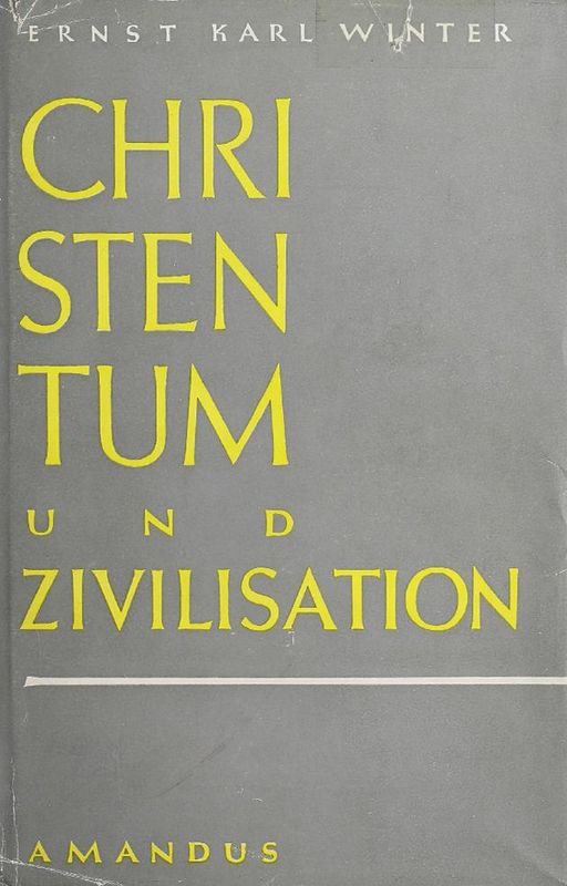 Cover of the book 'Christentum und Zivilisation'