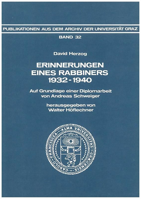 Bucheinband von 'Erinnerungen eines Rabbiners 1932–1940, Band 32'
