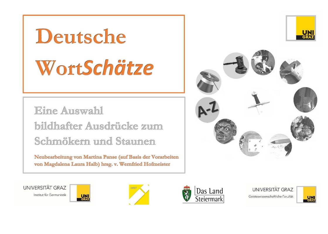 Bucheinband von 'Deutsche WortSchätze - Eine Auswahl bildhafter Ausdrücke zum Schmökern und Staunen'