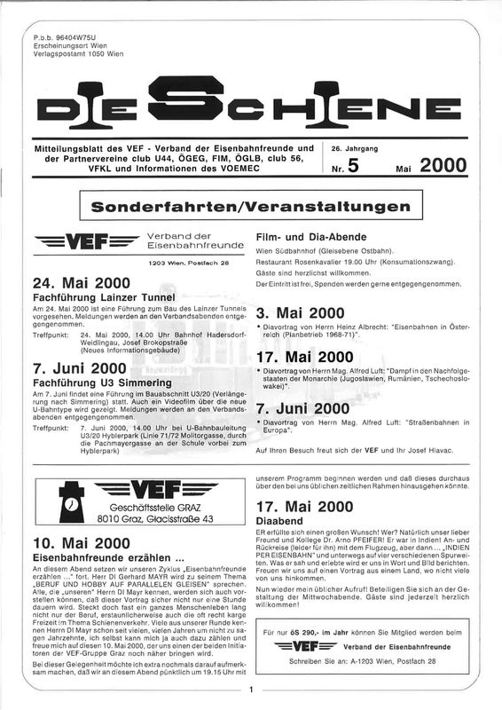 Cover of the book 'Die Schiene, Volume 26/05'