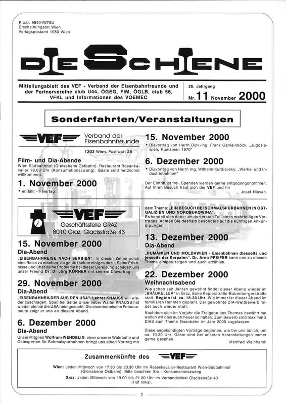 Cover of the book 'Die Schiene, Volume 26/11'