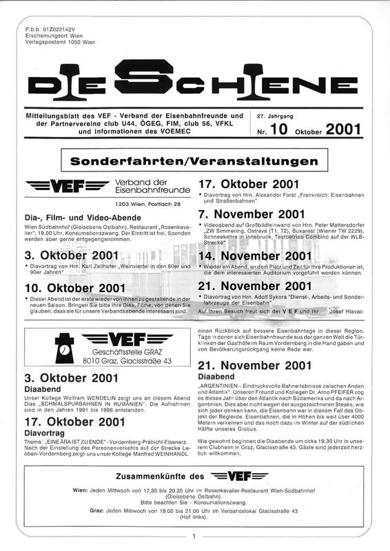 Cover of the book 'Die Schiene, Volume 27/10'