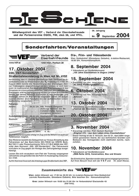 Cover of the book 'Die Schiene, Volume 30/09'