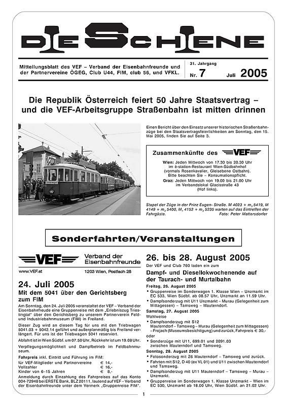 Cover of the book 'Die Schiene, Volume 31/07'