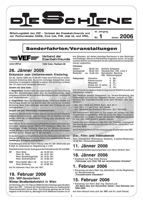 Cover of the book 'Die Schiene, Volume 32/01'