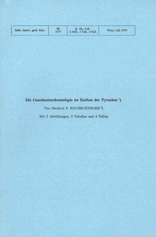 Bucheinband von 'Die Conodontenchronologie im Karbon der Pyrenäen'