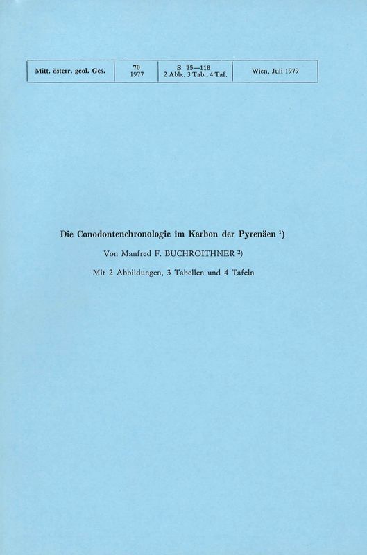 Cover of the book 'Die Conodontenchronologie im Karbon der Pyrenäen'