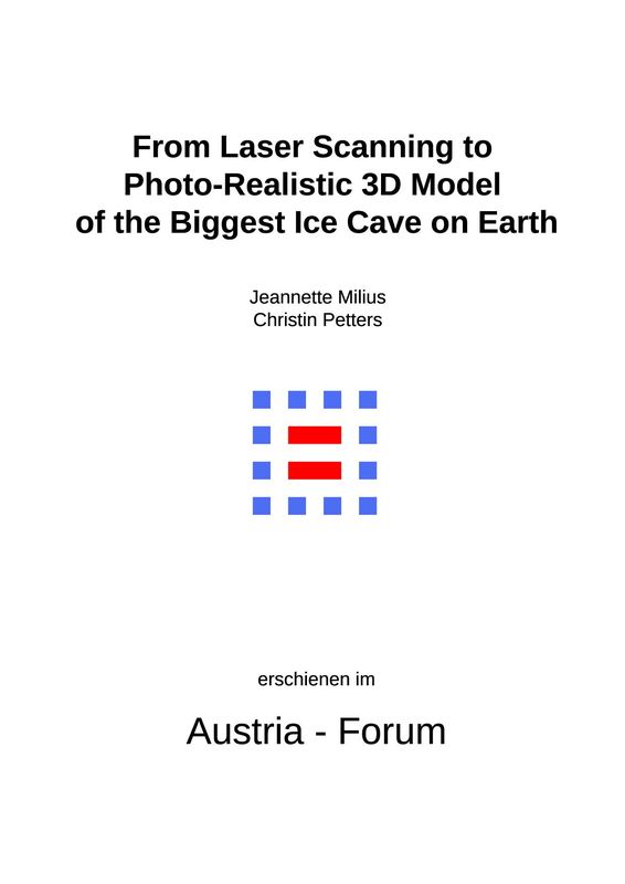 Cover of the book 'Eisriesenwelt - From Laser Scanning to Photo-Realistic 3D Model of the Biggest Ice Cave on Earth'