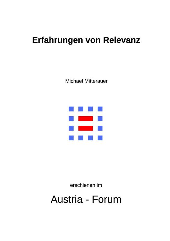 Cover of the book 'Erfahrungen von Relevanz'