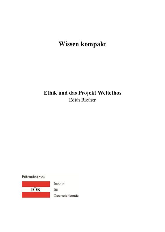 Cover of the book 'Wissen kompakt - Ethik und das Projekt Weltethos'