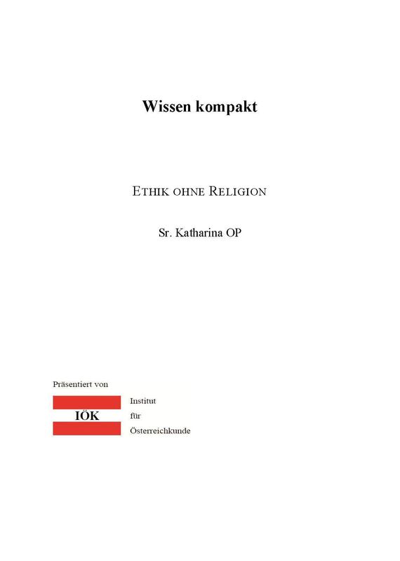 Cover of the book 'Wissen kompakt - Ethik ohne Religion'