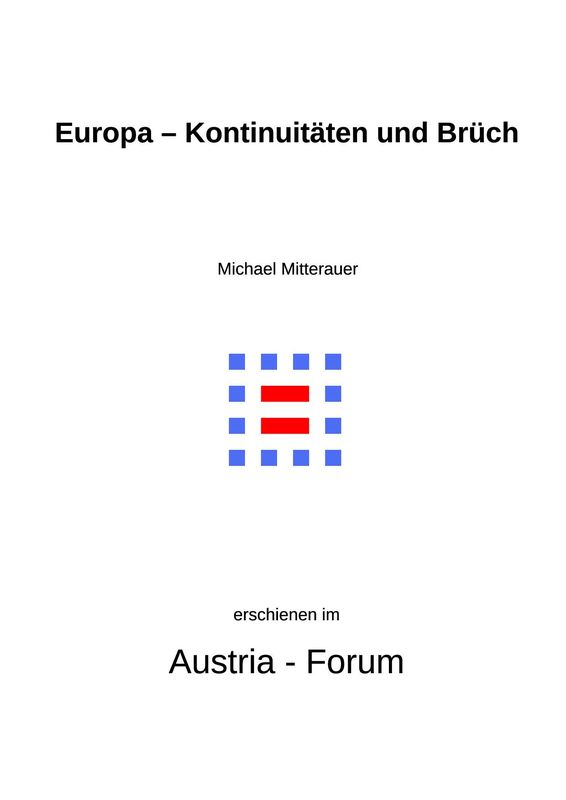 Cover of the book 'Europa – Kontinuitäten und Brüche'