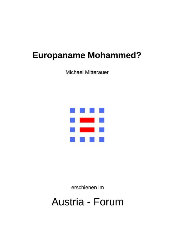 Cover of the book 'Europaname Mohammed? - Interkulturalität und Namengebung'