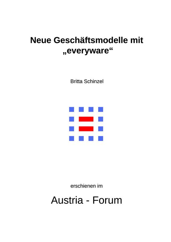 Cover of the book 'Neue Geschäftsmodelle mit „everyware“ - Das Internet der Dinge'