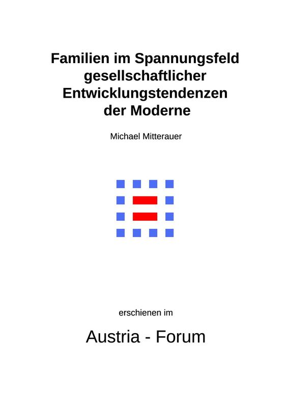 Bucheinband von 'Familien im Spannungsfeld gesellschaftlicher Entwicklungstendenzen der Moderne'