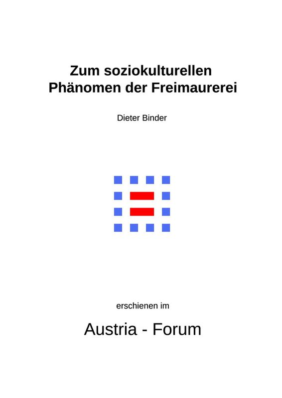 Cover of the book 'Zum soziokulturellen Phänomen der Freimaurerei'