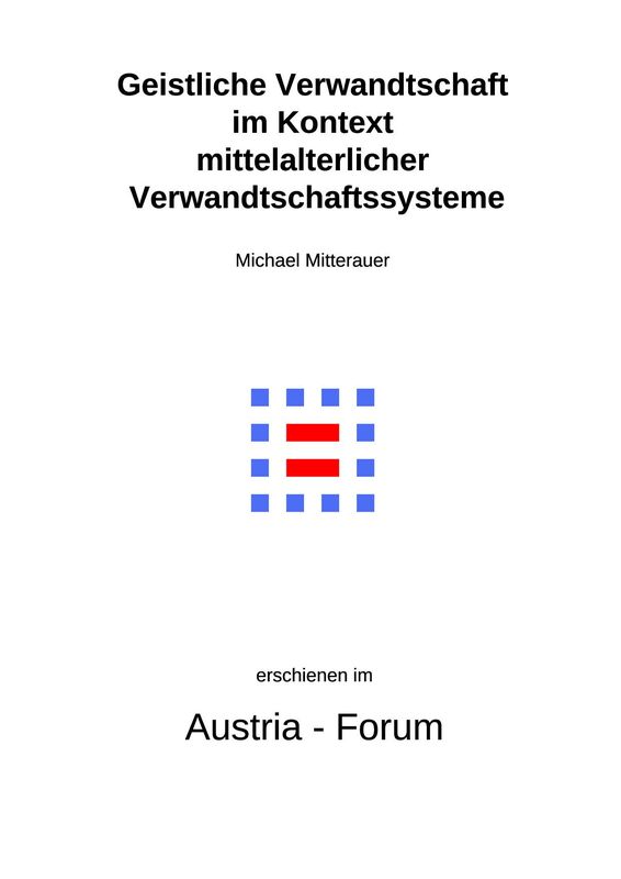 Cover of the book 'Geistliche Verwandtschaft im Kontext mittelalterlicher Verwandtschaftssysteme'