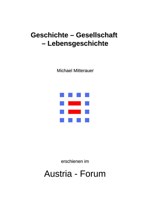 Cover of the book 'Geschichte – Gesellschaft – Lebensgeschichte'