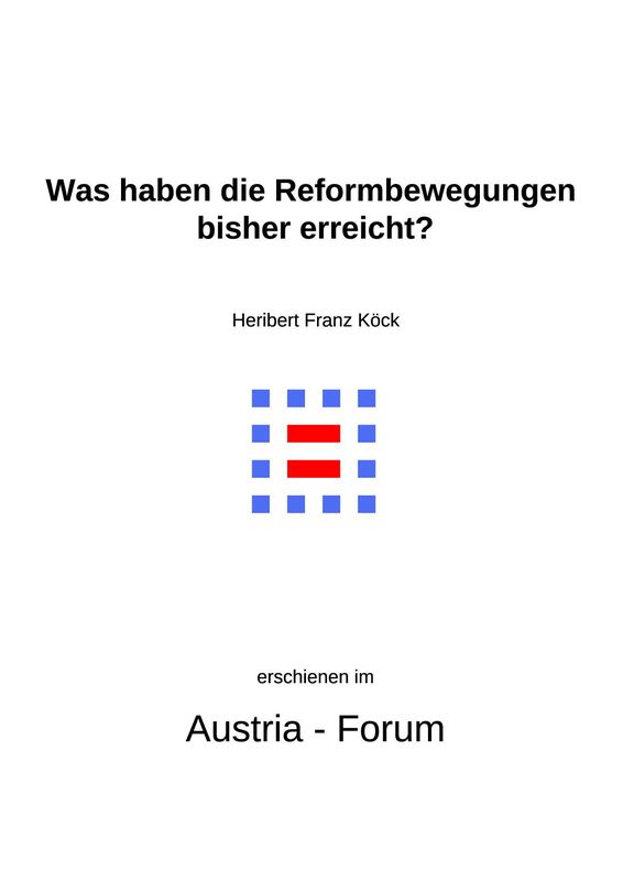 Bucheinband von 'Gedanken zu Glaube und Zeit - Was haben die Reformbewegungen bisher erreicht?, Band 120'