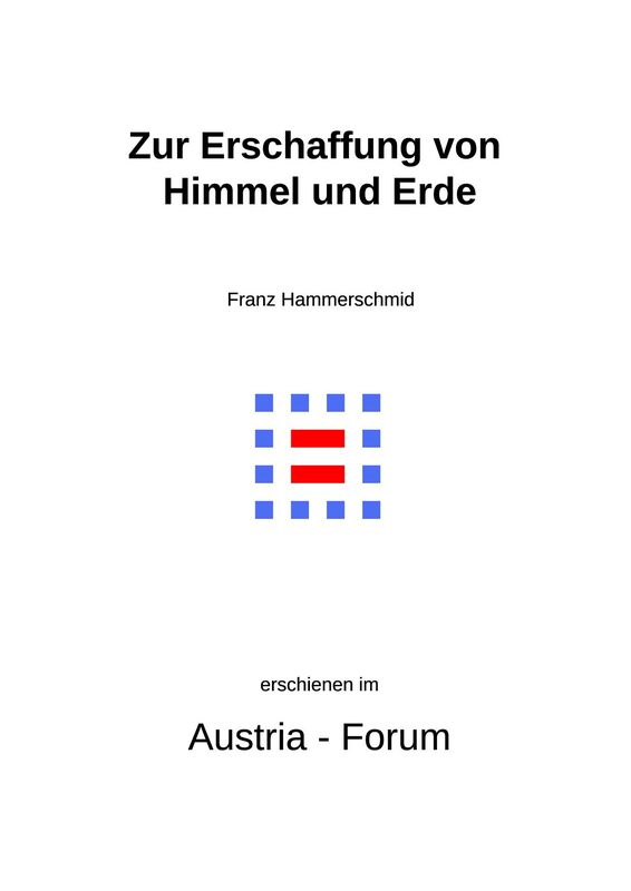 Cover of the book 'Gedanken christlichen Glaubens unserer Zeit - Zur Erschaffung von Himmel und Erde, Volume 341'