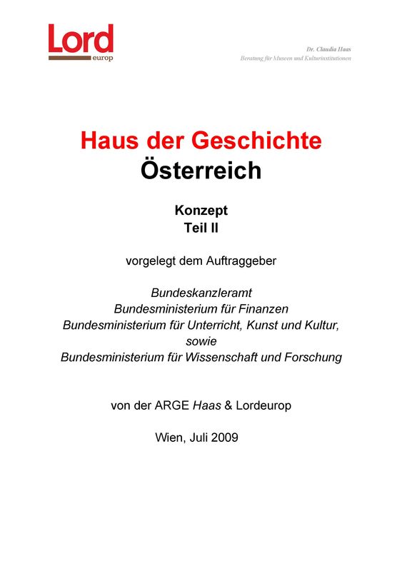 Cover of the book 'Haus der Geschichte Österreich, Volume 2'