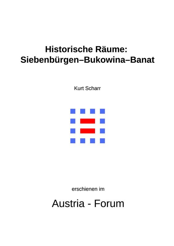 Cover of the book 'Historische Räume: Siebenbürgen-Bukowina-Banat'