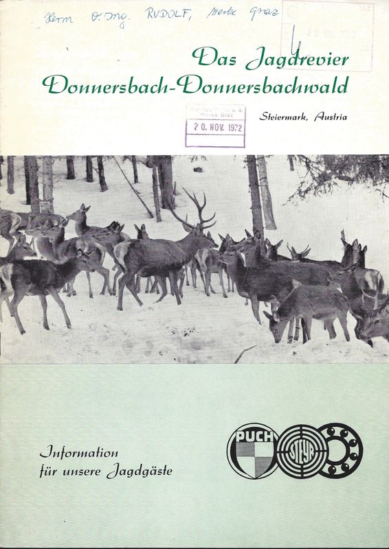 Bucheinband von 'Das Jagdrevier - Donnersbach- Donnersbachwald'