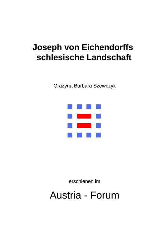 Cover of the book 'Joseph von Eichendorffs schlesische Landschaft'