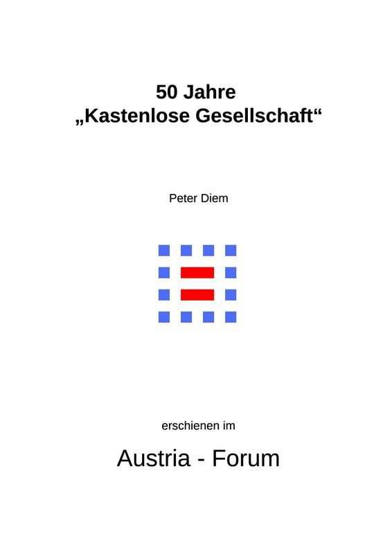 Cover of the book '50 Jahre „Kastenlose Gesellschaft“'
