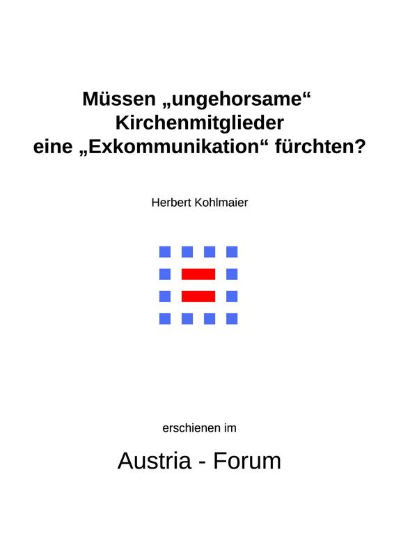 Bucheinband von 'Müssen „ungehorsame“ Kirchenmitglieder eine „Exkommunikation“ fürchten?'