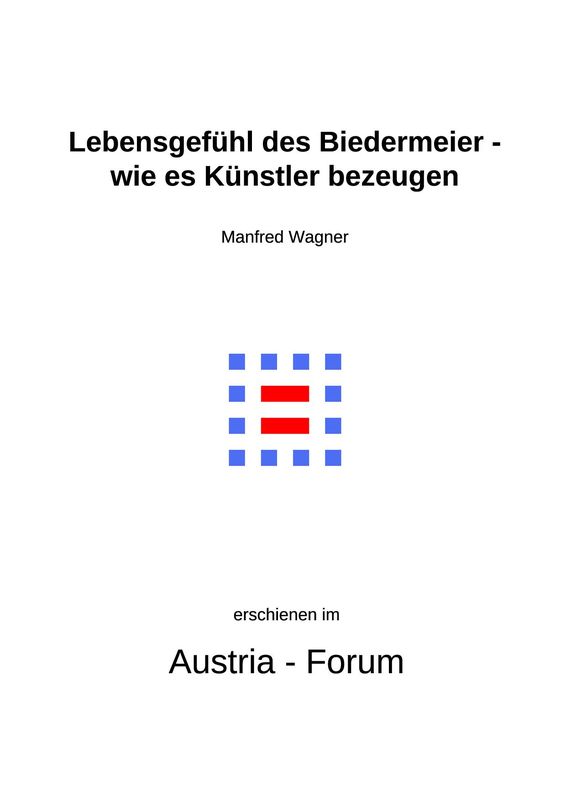 Cover of the book 'Lebensgefühl des Biedermeier - wie es Künstler bezeugen'